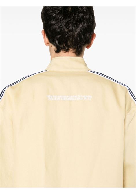 Yellow stripe-detail embroidered-logo jacket - men WALES BONNER | MS24JA06CO01100